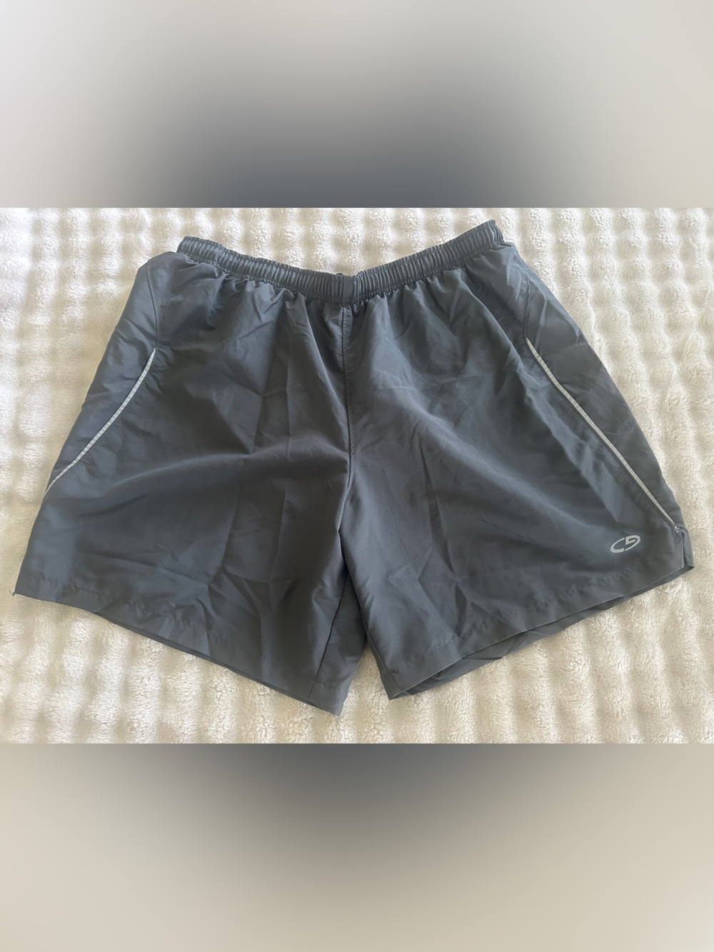 Champion Men's Athletic Shorts - Charcoal Gray with Reflective Trim